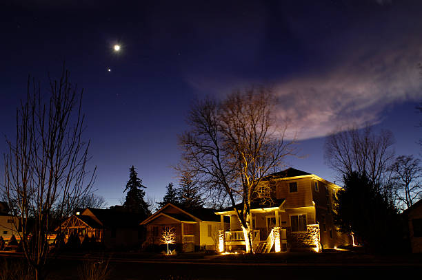 istock Suburban homes in twilight 149208750