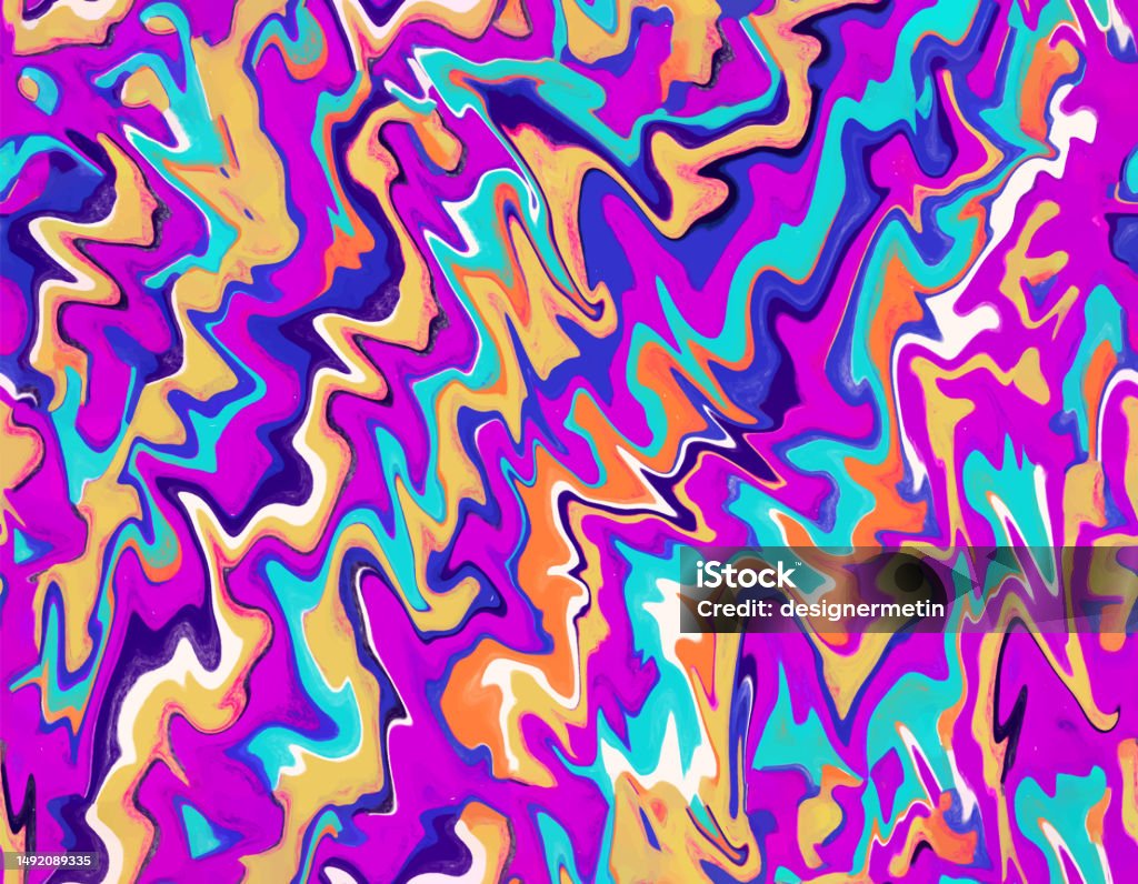 Random Neon Color Patterns Seamless Neon Colors Liquid Wave Pattern Vector Illustration Stock ...