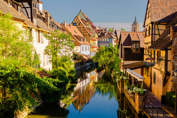 Alsace. Old French town Colmar. France. Summer trip. Europe stock photo