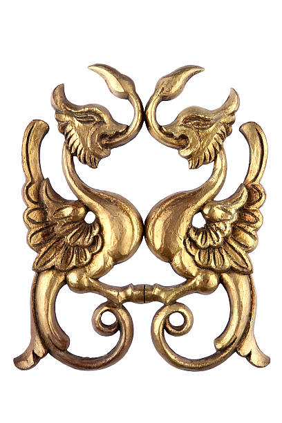 istock Antique golden wood ornament 149209448
