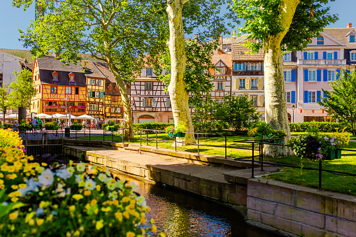 Alsace. Old French town Colmar. France. Summer trip. Europe