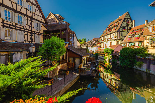 Alsace. Old French town Colmar. France. Summer trip. Europe stock photo