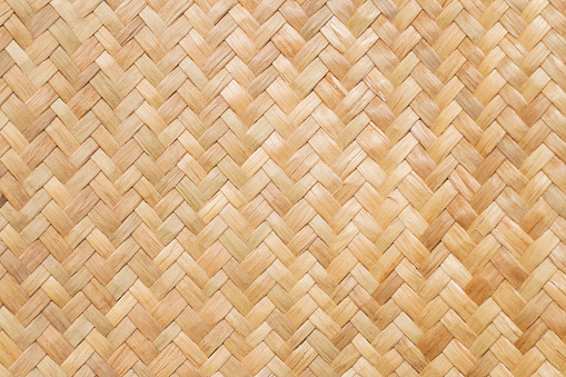 texture of a wicker summer beach bag