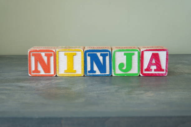 istock Toy wooden blocks spelling NINJA 1492110473
