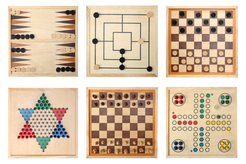 Board games - Backgammon, Nine Men's Morris, Draughts(checkers), Chinese Checkers, Chess, Parcheesi