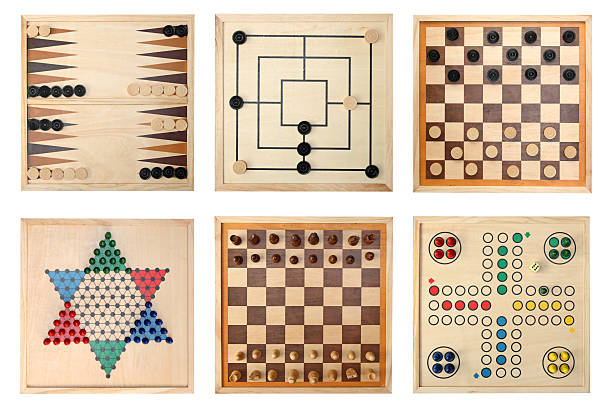 Board games Board games - Backgammon, Nine Men's Morris, Draughts(checkers), Chinese Checkers, Chess, Parcheesi chinese checkers stock pictures, royalty-free photos & images