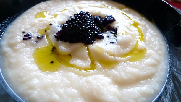 Celeriac cream soup stock photo