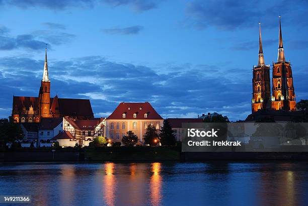 Wroclaw By Night Stock Photo - Download Image Now - Church, City, Cloud - Sky