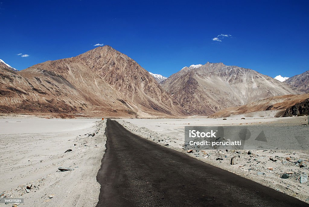 Desolate and empty road, Ladakh, India Road in Ladakh, india Absence Stock Photo