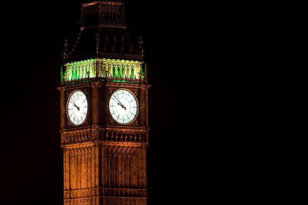 istock Westminster Big Ben clock closeup at night 149211881
