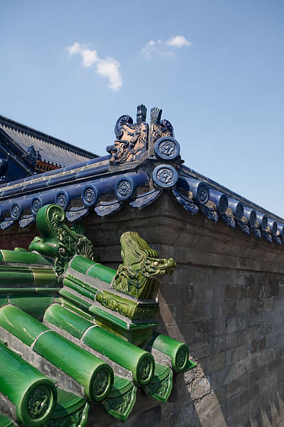 Chinese roof decoration stock photo