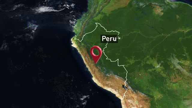 Peru Country Zoom from Space to Earth