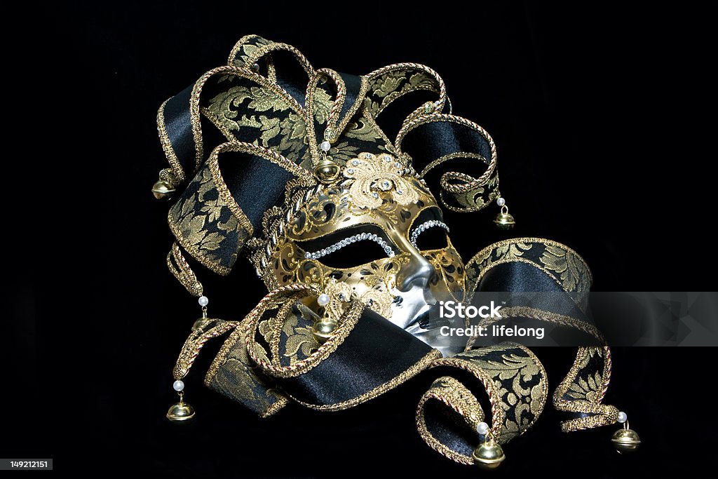 Venezianische mask - Lizenzfrei Goldfarbig Stock-Foto