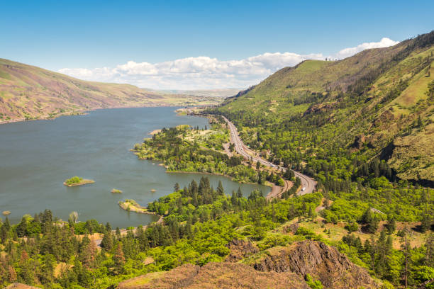 istock Beautiful view at the Columbia River from Rowena Crest viewpoint in Oregon 1492121649