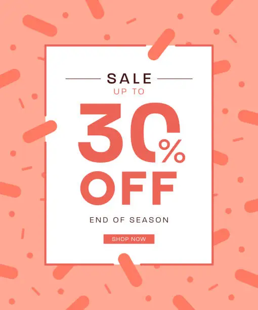Vector illustration of 30 Percent Discount Sale Web Banner