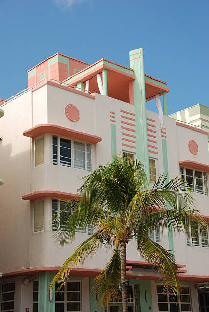 Art Deco Building in Florida stock photo