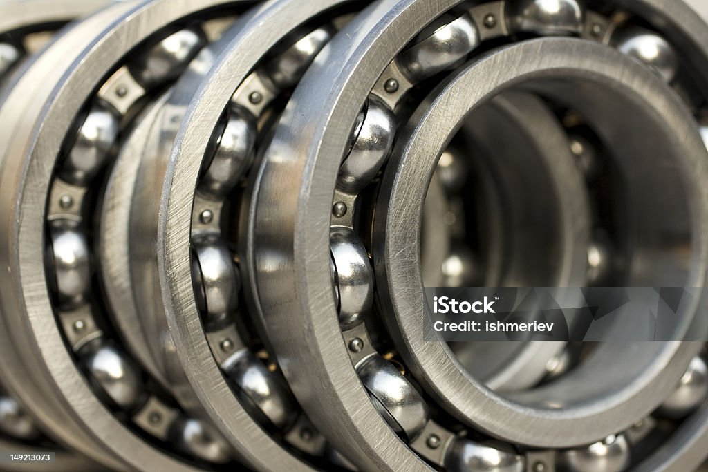 bearings industrial bearings in a row Ball Bearing Stock Photo