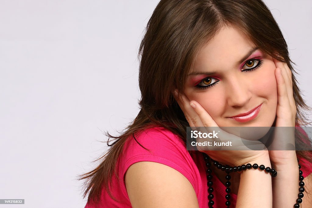 Schöne Mädchen lächelnd - Lizenzfrei Attraktive Frau Stock-Foto
