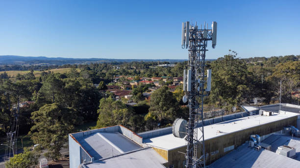 istock Mobile phone telecommunications tower aerial 1492159349
