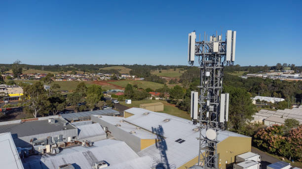 istock Mobile phone telecommunications tower aerial 1492159350