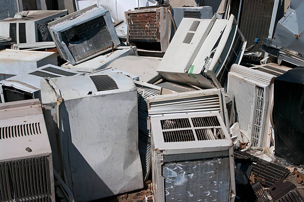 Air conditioner recycling stock photo