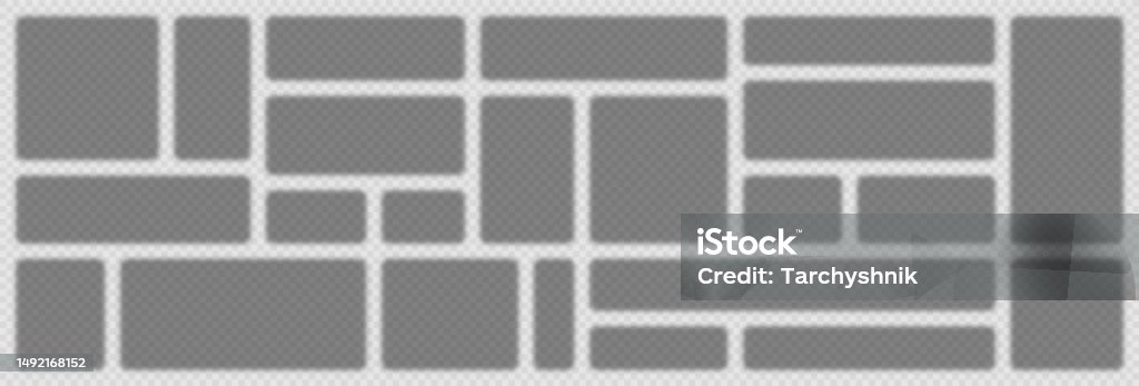 Rectangle Shape Deviders Collection Of Realistic Rectangular Shadows Transparent Square Page ...
