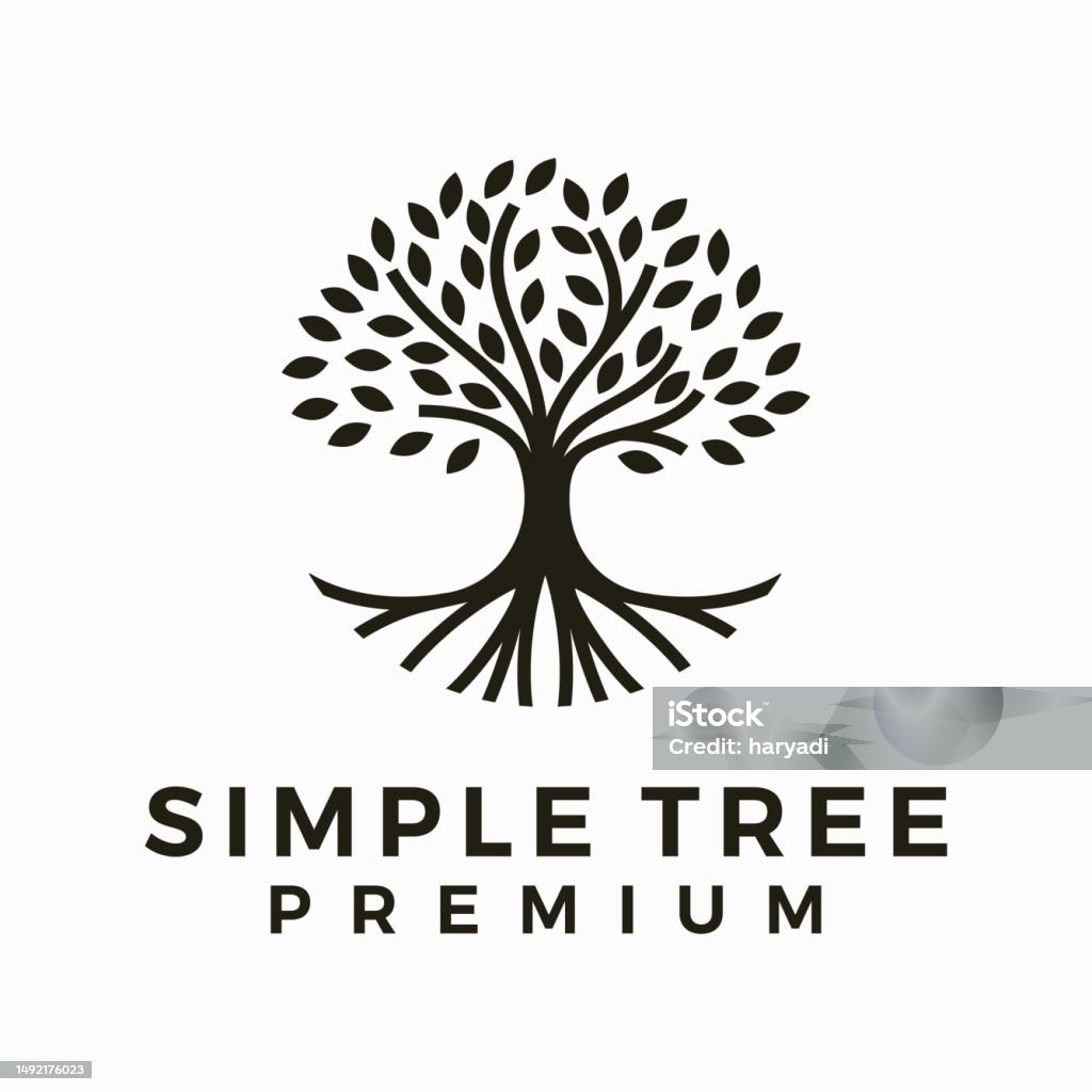 Simple Tree Vector Template Stock Illustration - Download Image Now ...