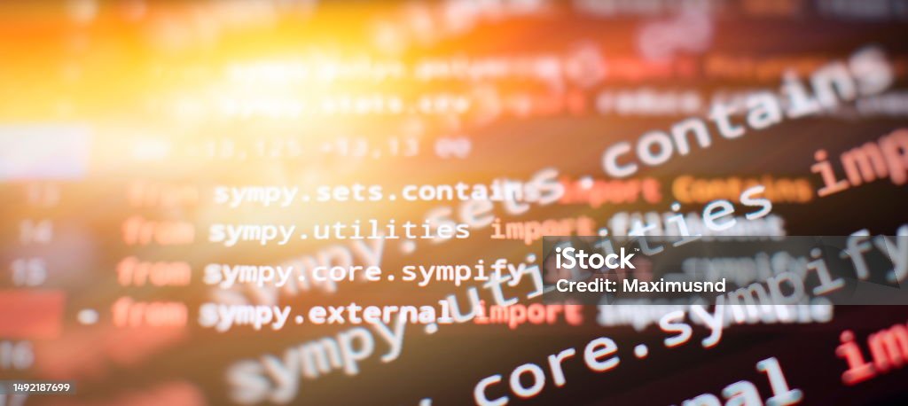 Programmer Working On Javascript Computer Code With Virtual Screen ...