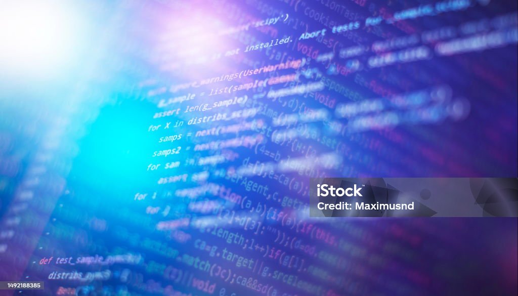 Python Code Computer Screen Mobile Application Design Concept Stock ...