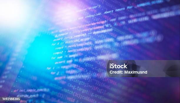 Python Code Computer Screen Mobile Application Design Concept Stock ...