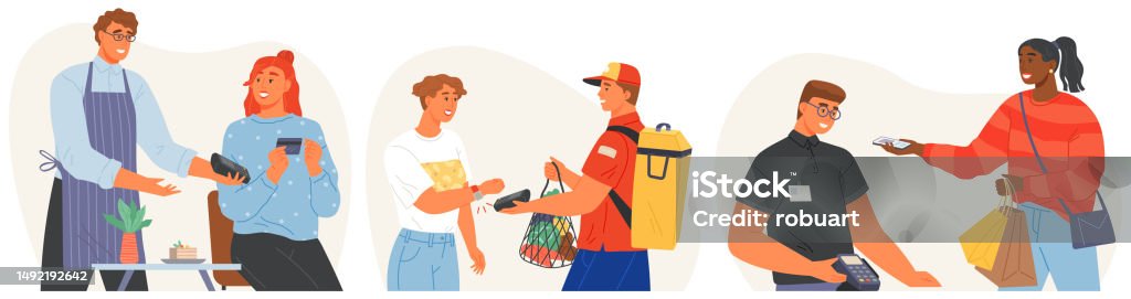 People Pay With Nfc Credit Card In Phone Mobile Cashles Technology At people-pay-with-nfc-credit-card-in-phone-mobile-cashles-technology-at