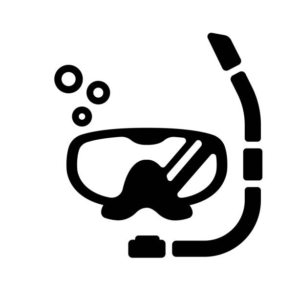illustrations, cliparts, dessins animés et icônes de snorkeling (activité marine) illustration de l’icône vectorielle - tropical climate airplane island hawaii islands