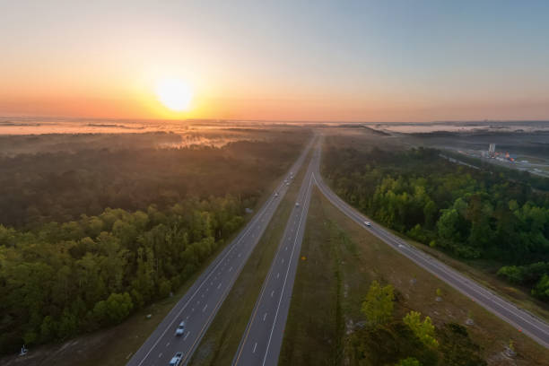 istock A highway with a sunset in the background 1492198756