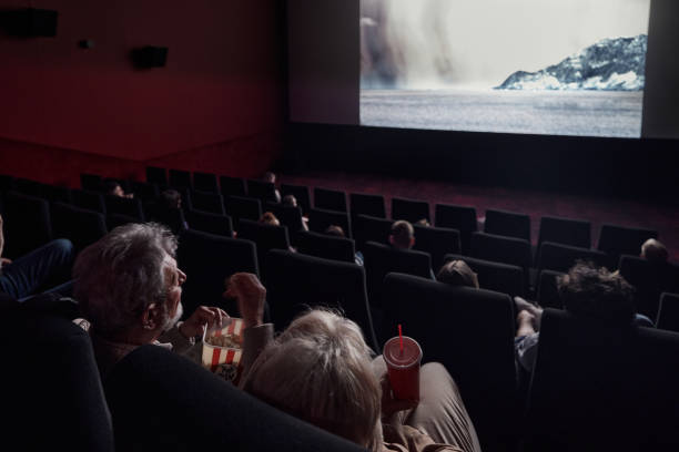 Movie projection in cinema! - fotografia de stock