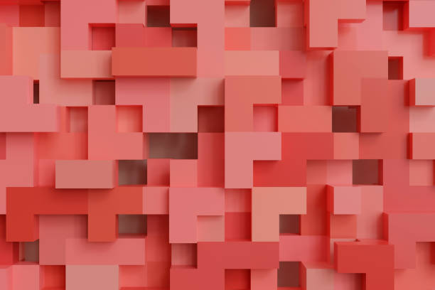 istock Colorful abstract geometric 3d background with different elements and colors for your design. Abstract shapes from tetris game. 3d rendering illustration. 1492207357