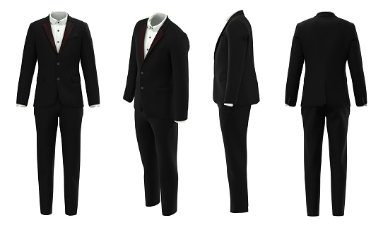 Man suit isolated on white