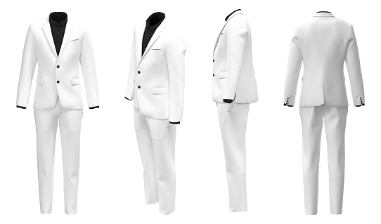Man suit isolated on white