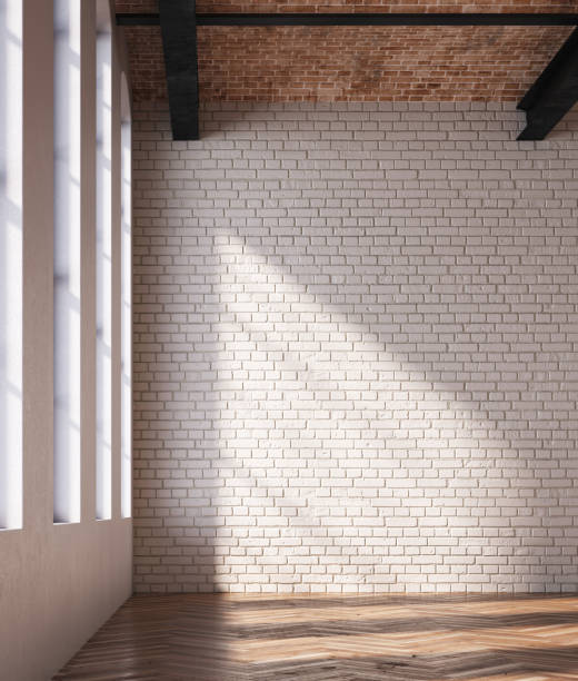 istock 3d illustration of empty interior escene whith brick wall 1492214326