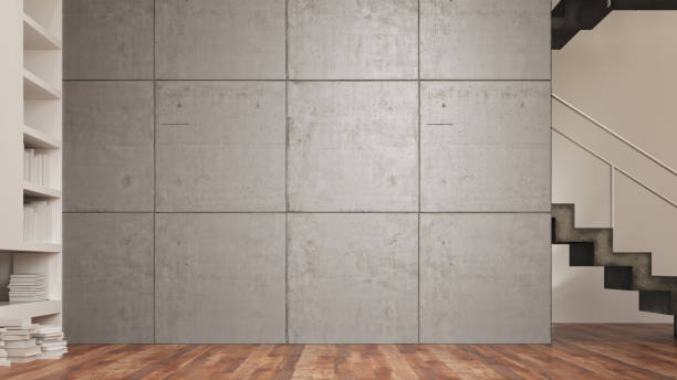 istock 3d illustration of empty space with concrete wall 1492214327