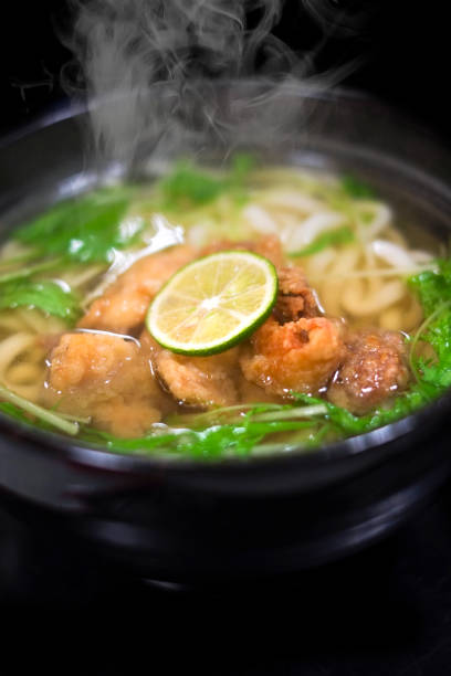 istock Udon noodles with fried chicken. 1492214583