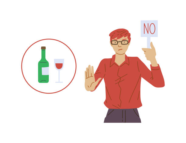 50+ Man Refusing Drinks Stock Illustrations, Royalty-Free Vector ...
