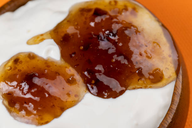 istock natural white milk yogurt with the addition of fig jam 1492241229