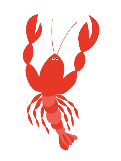 Vector illustration of Crawfish