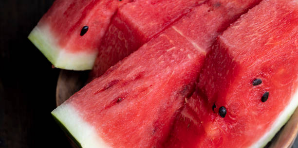 istock Sliced red and ripe watermelon on the table 1492247121