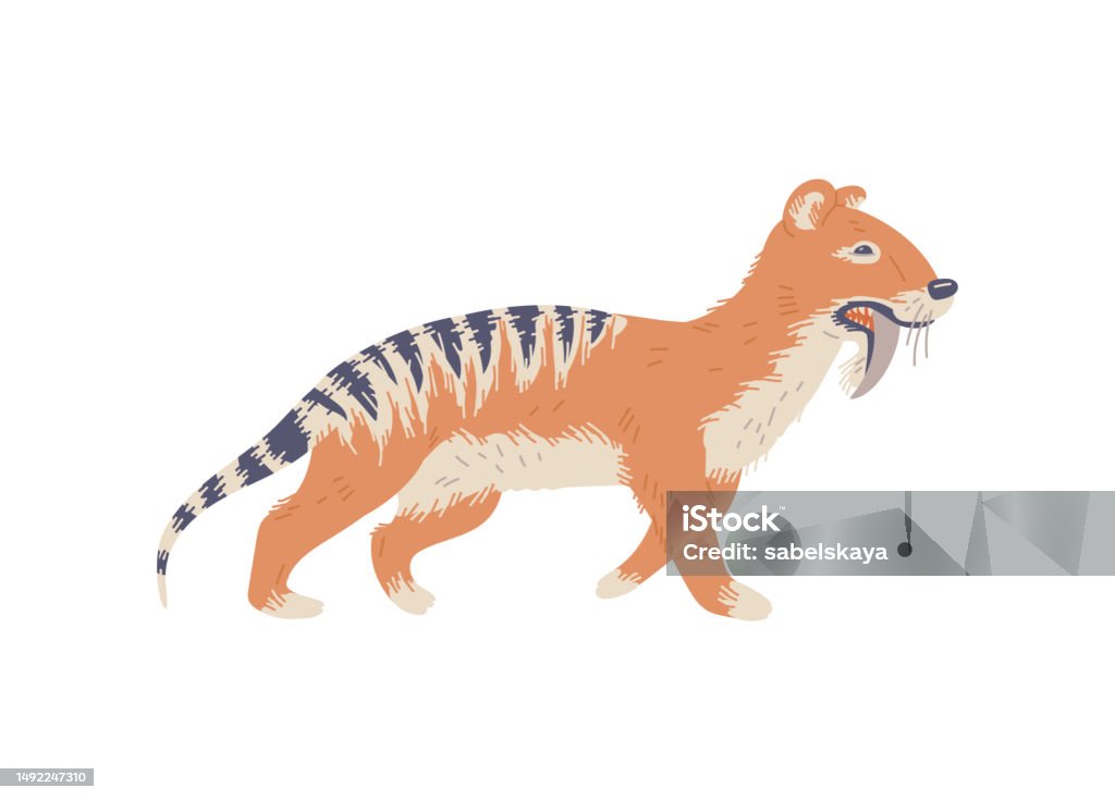 Tilakosmil Extinct Animal Flat Vector Illustration Isolated On White ...