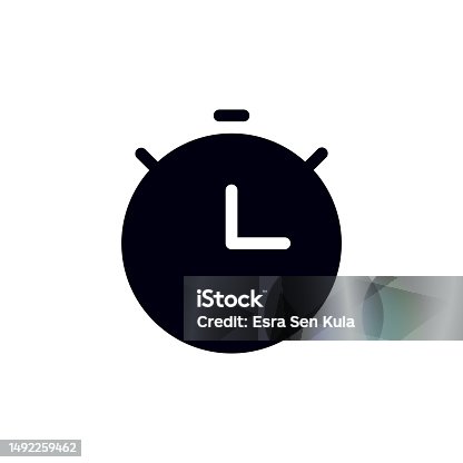 istock Stopwatch Solid Icon. Design is Suitable for Web Page, Mobile App, UI, UX and GUI design. 1492259462