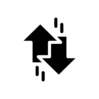 Volatility Solid Icon. Suitable for Web Page, Mobile App, UI, UX and GUI design.