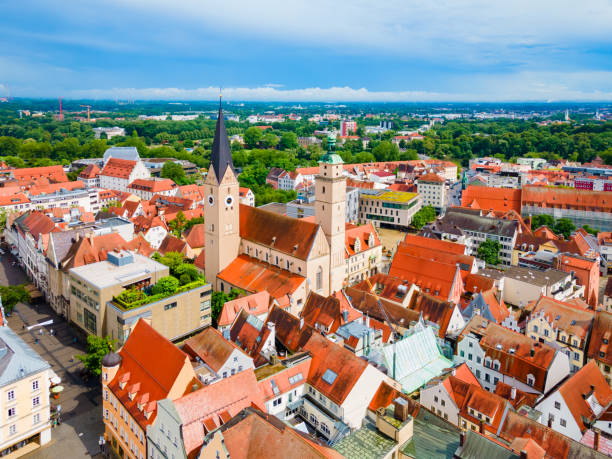 istock Ingolstadt old town aerial panoramic view 1492272162