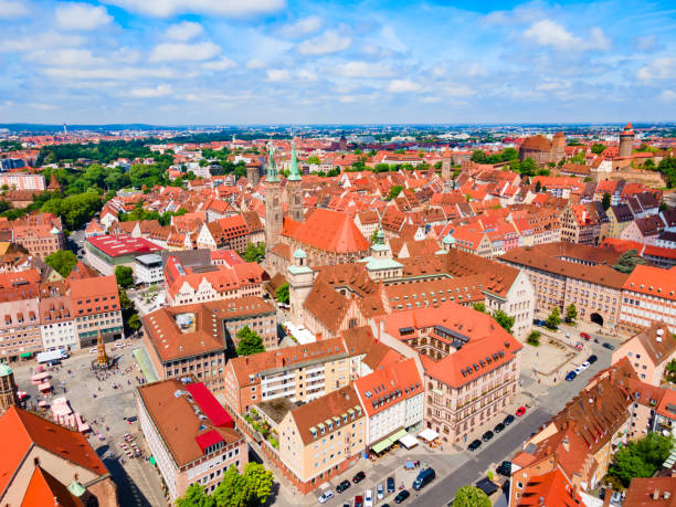 istock Nuremberg old town aerial panoramic view 1492272209