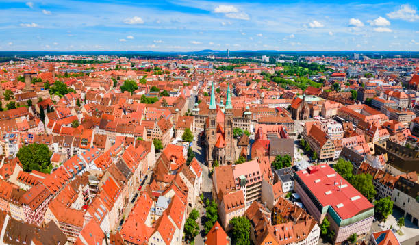 istock Nuremberg old town aerial panoramic view 1492272248
